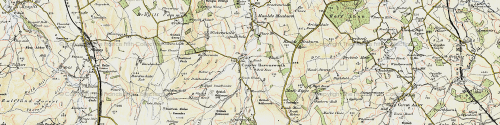 Old map of Town Head in 1901-1904