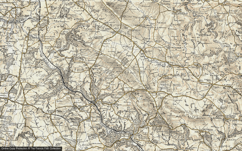 Old Map of Historic Map covering Black Heath in 1902