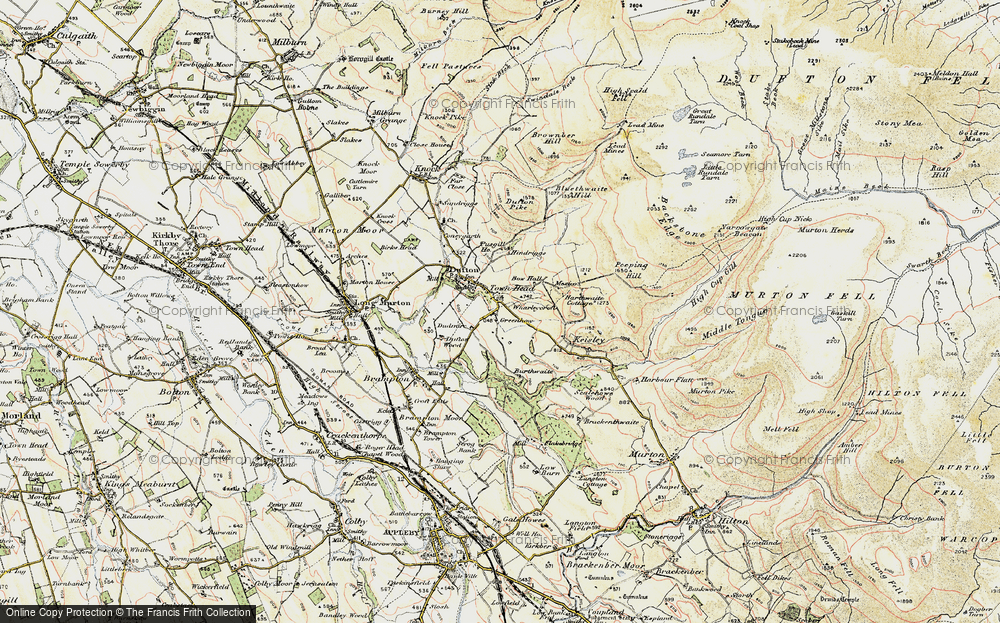 Old Map of Historic Map covering Wharleycroft in 1903-1904