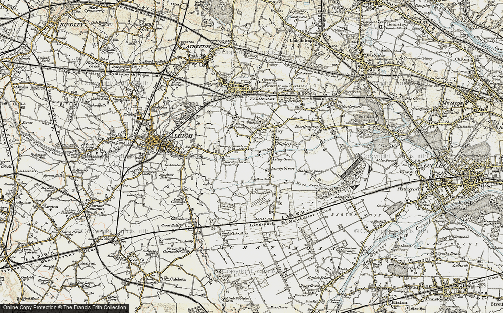 Old Map of Town Lane, 1903 in 1903