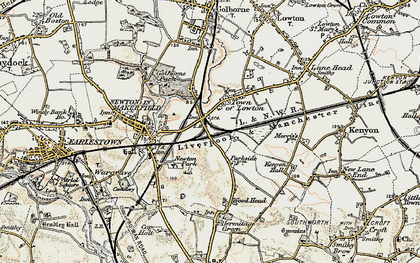 Old map of Town of Lowton in 1903