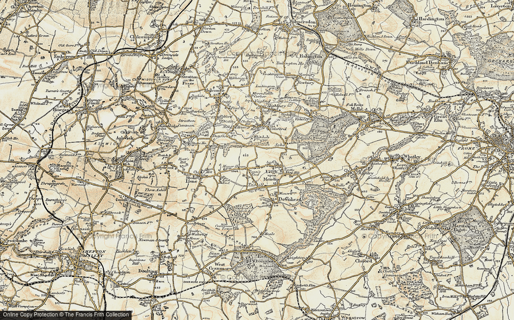 Old Map of Town's End, 1899 in 1899