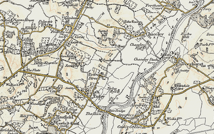 Old map of Town Street in 1899-1900