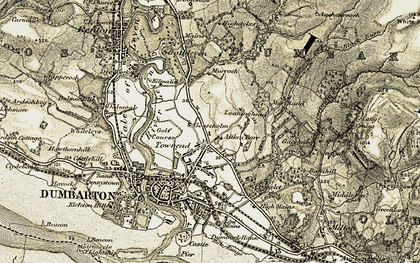 Old map of Townend in 1905-1907