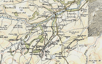 Old map of Buckshott Fell in 1901-1904