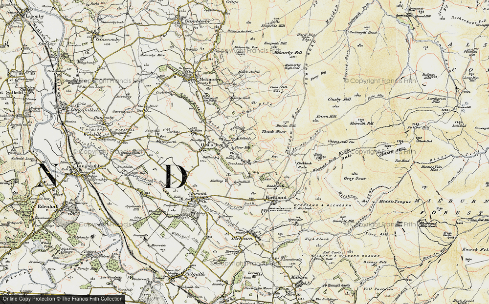 Old Map of Historic Map covering Burrellhill in 1901-1904