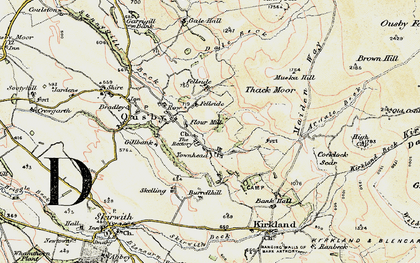 Old map of Ardale Beck in 1901-1904