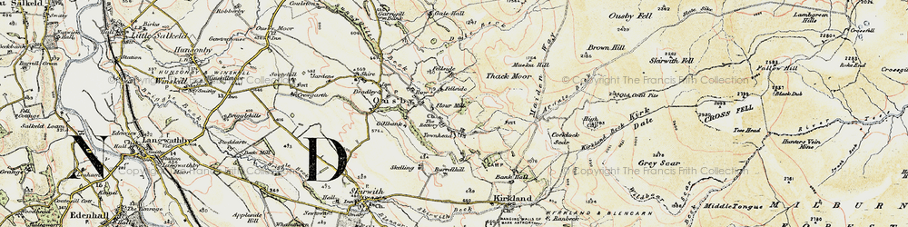 Old map of Ardale Beck in 1901-1904