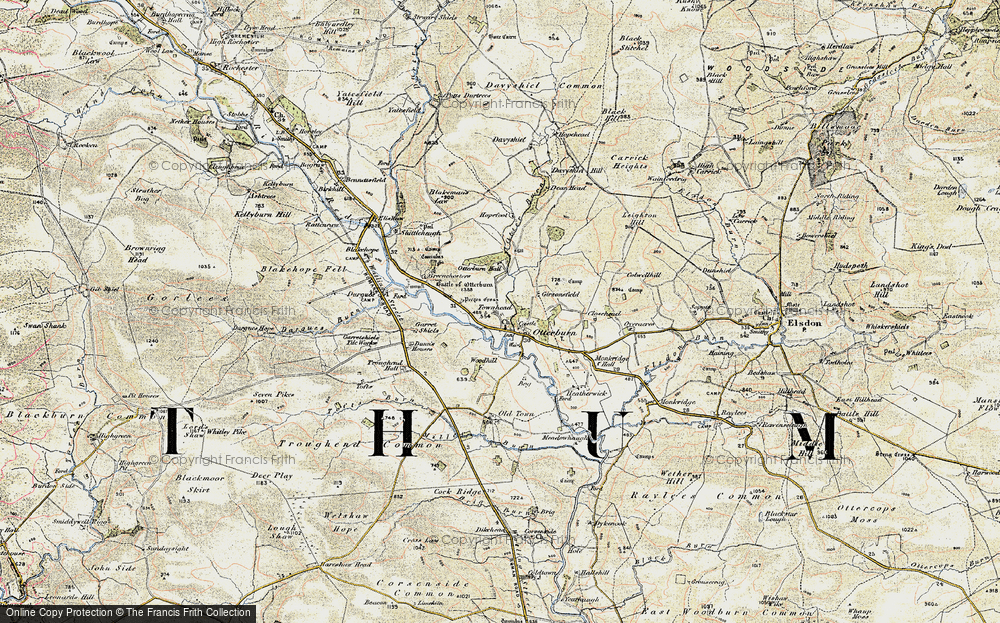 Old Map of Historic Map covering Tofts Burn in 1901-1904