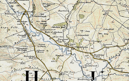 Old map of Brownchesters in 1901-1904