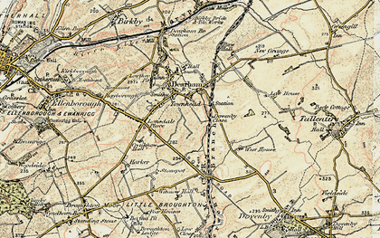 Old map of Linefoot in 1901-1905