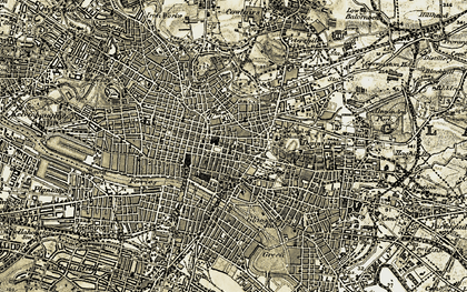 Old map of Townhead in 1904-1905