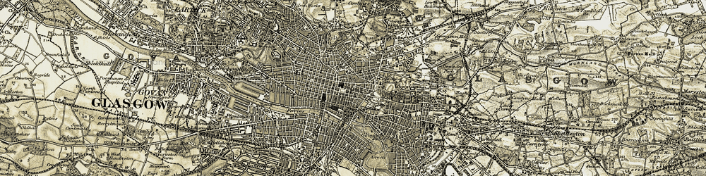 Old map of Townhead in 1904-1905