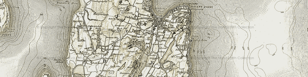 Old map of Barnauld in 1905-1907