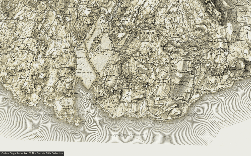 Old Map of Historic Map covering Balmae Ha'en in 1905