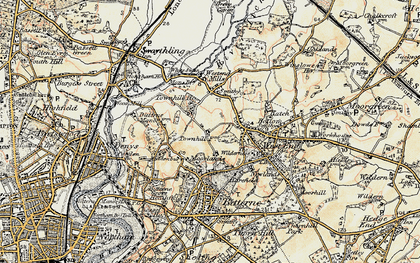 Old map of Townhill Park in 1897-1909
