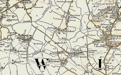 Old map of Townsend in 1898-1899
