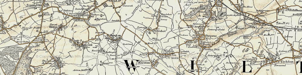 Old map of Townsend in 1898-1899
