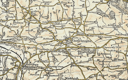 Old map of Townsend in 1899-1900