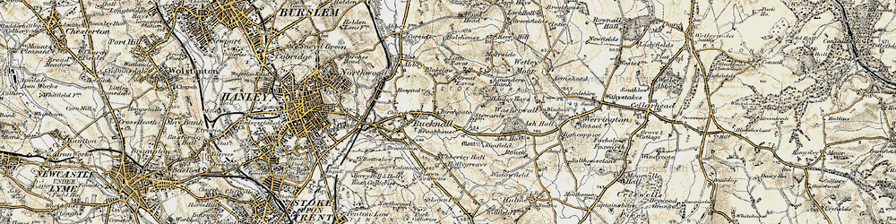 Old map of Townsend in 1902