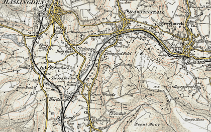 Old map of Townsend Fold in 1903