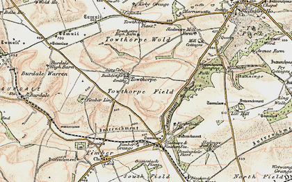 Old map of Towthorpe in 1903-1904