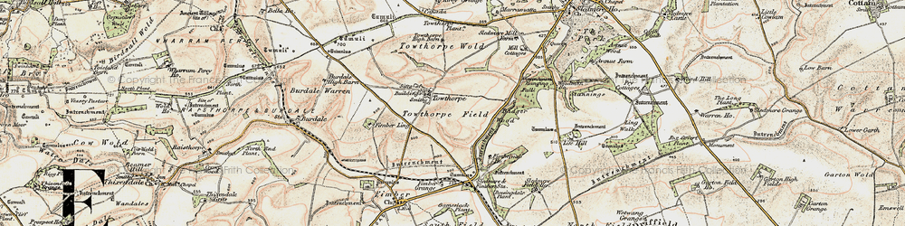 Old map of Towthorpe in 1903-1904