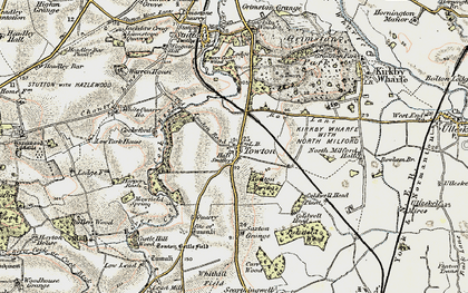 Old map of Towton in 1903-1904