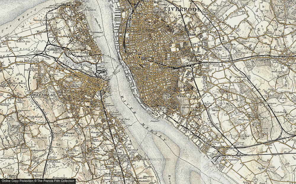 Old Map of Historic Map covering Albert Dock in 1902-1903