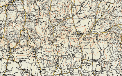 Old map of Toy's Hill in 1898-1902