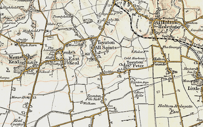 Old map of Toynton All Saints in 1901-1903