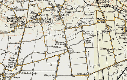 Old map of Toynton Fen Side in 1901-1903