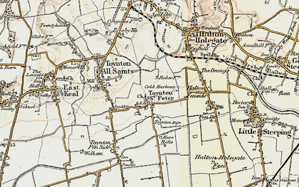 Old map of Toynton St Peter in 1901-1903