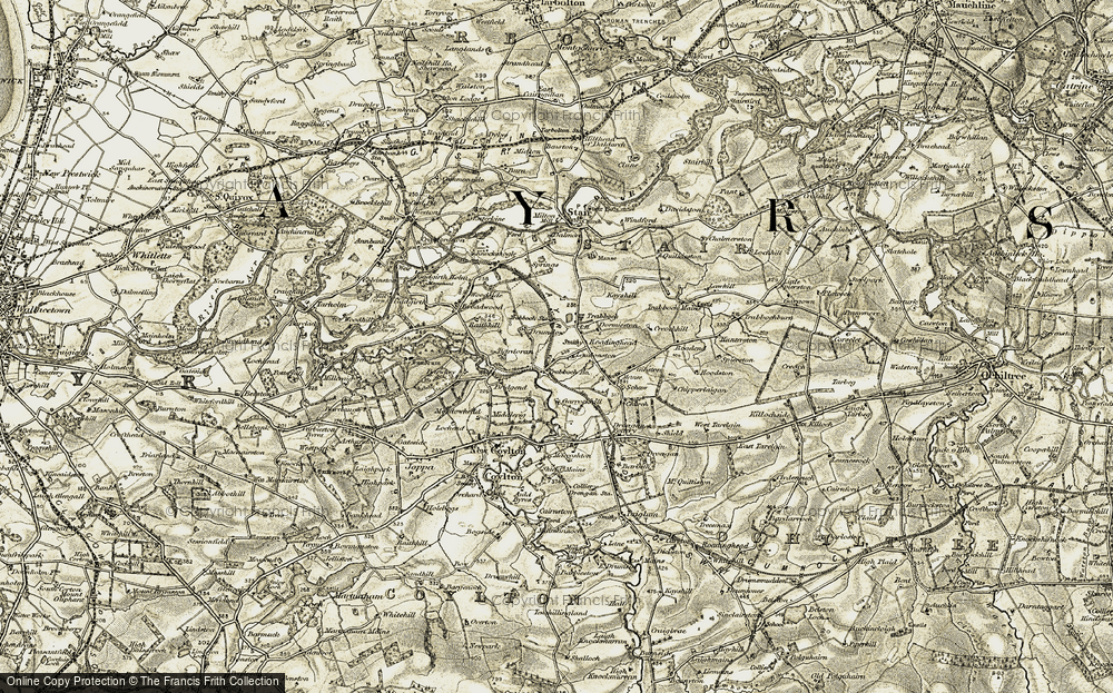 Old Map of Historic Map covering Barquhey in 1904-1906