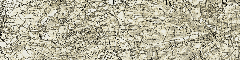 Old map of Barquhey in 1904-1906