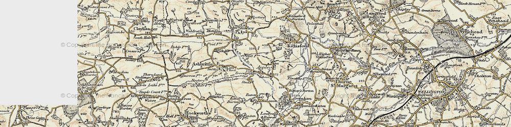 Old map of Tracebridge in 1898-1900