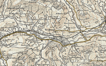 Old map of Abercamlais in 1900-1901