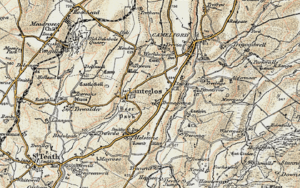 Old map of Tramagenna in 1900