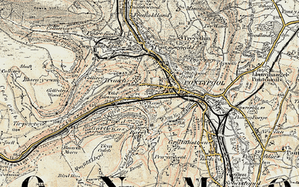 Old map of Tranch in 1899-1900