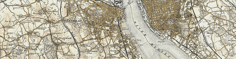 Old map of Tranmere in 1902-1903