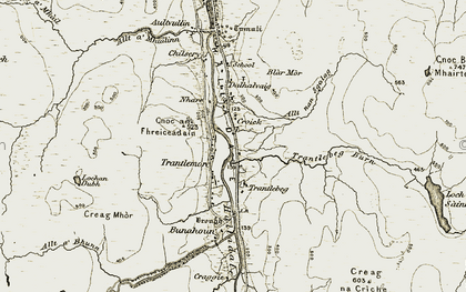 Old map of Breacrie in 1911-1912