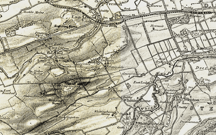 Old map of Traprain in 1901-1906