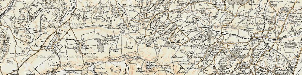 Old map of Trapshill in 1897-1900