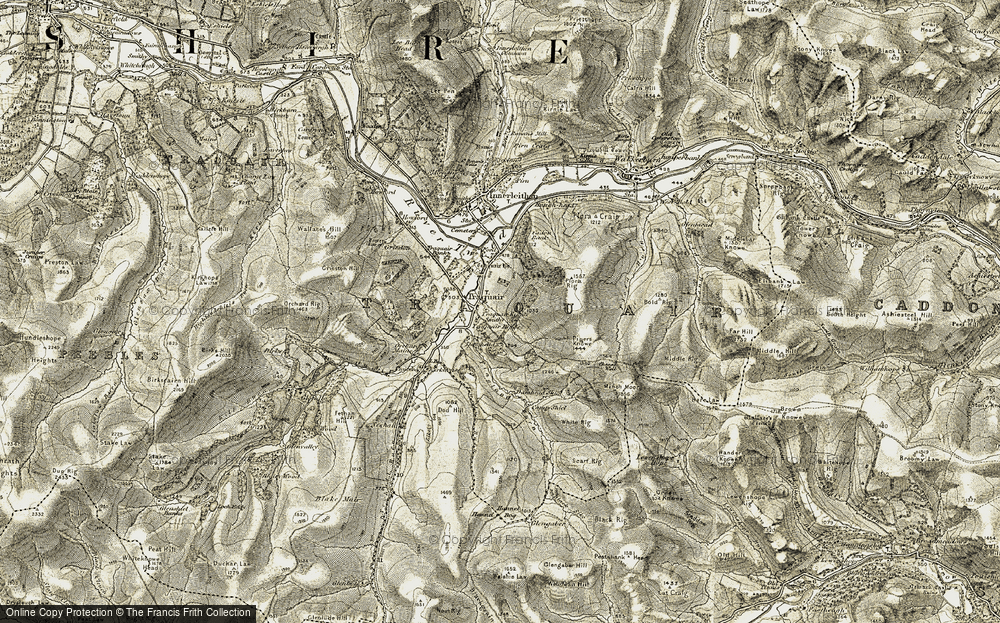 Old Map of Traquair, 1903-1904 in 1903-1904