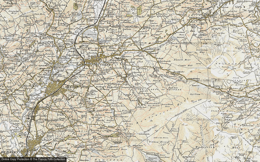 Old Map of Trawden, 1903-1904 in 1903-1904