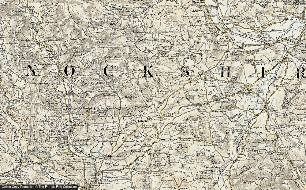 Old Map of Trawscoed, 1900-1902 in 1900-1902