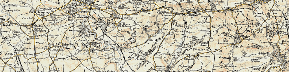 Old map of Wren's Castle in 1899-1900
