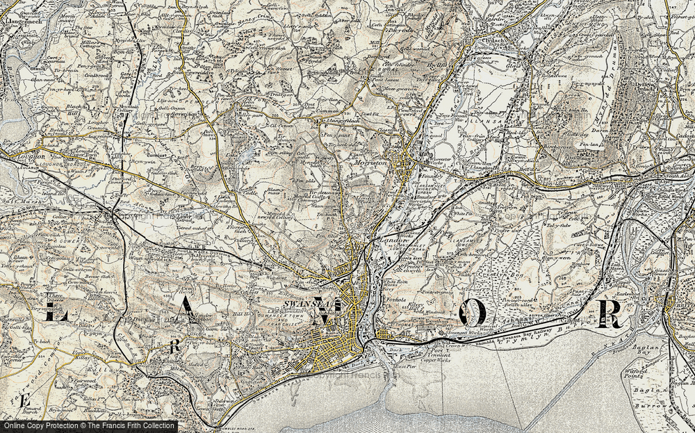Old Map of Tre-boeth, 1900-1901 in 1900-1901