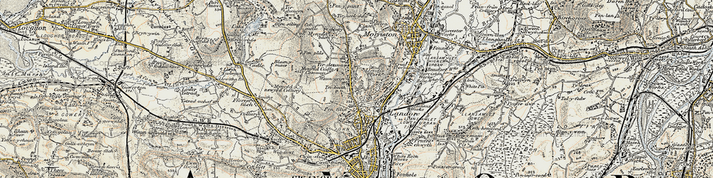 Old map of Tre-boeth in 1900-1901