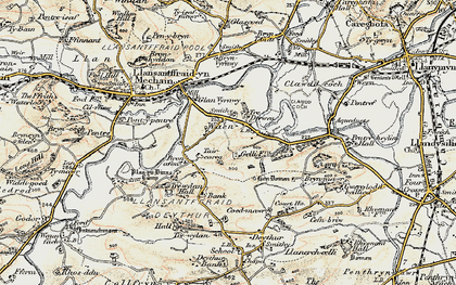 Old map of Tre-derwen in 1902-1903